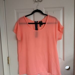 FUN & FLIRT | Neon Coral Blouse